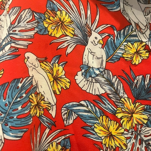 Banana Republic Red and Yellow Casual Button Down Shirt - Picture 2 of 4